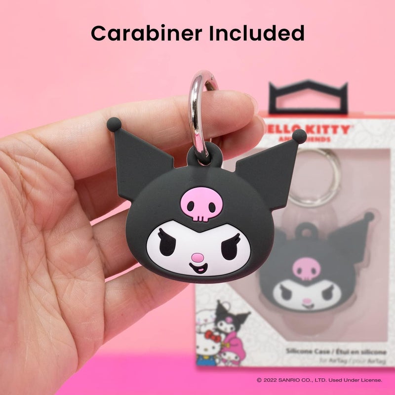 iFace Sanrio Friends Special Edition Silicone Protective Cover [ Compatible with Apple AirTag ][Cute Character Case] [Carabiner Keychain Clip Included] - Kuromi - Image 4